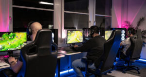 Ilustração de Noção de jogo e habilidade mecânica em esports