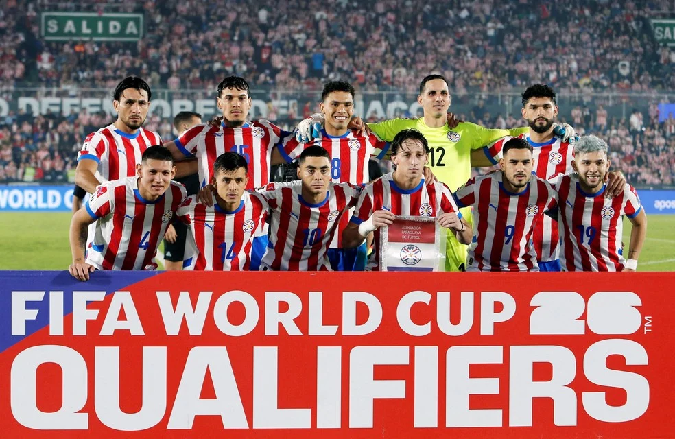 Seleção do Paraguai na Copa — Foto: REUTERS/Cesar Olmedo