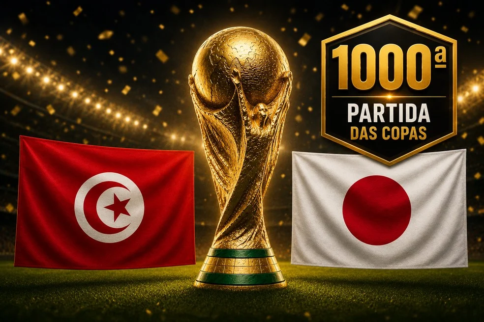 Tunísia x Japão: milésimo jogo das Copas do Mundo