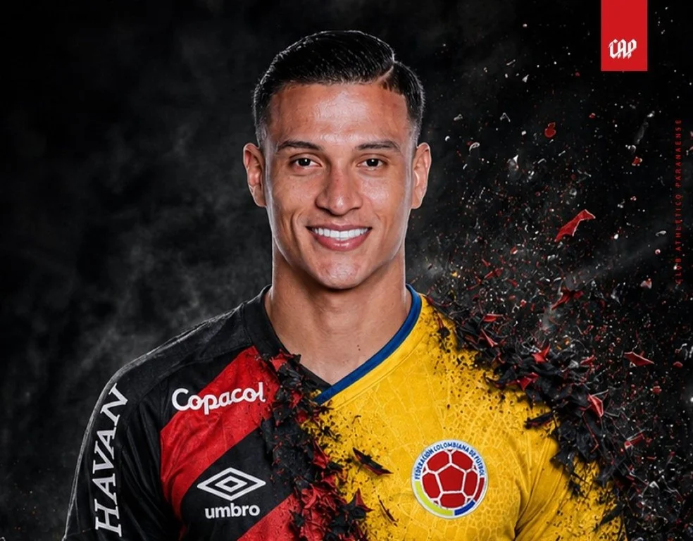 Portilla em ação no Athletico: invasão colombiana em destaque