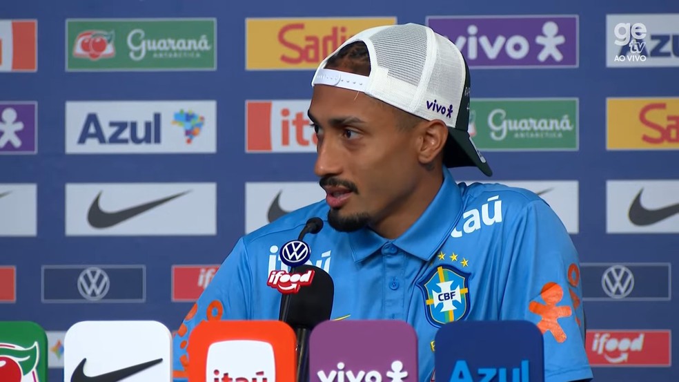 Raphinha em entrevista coletiva da Seleção — Raphinha Ancelotti