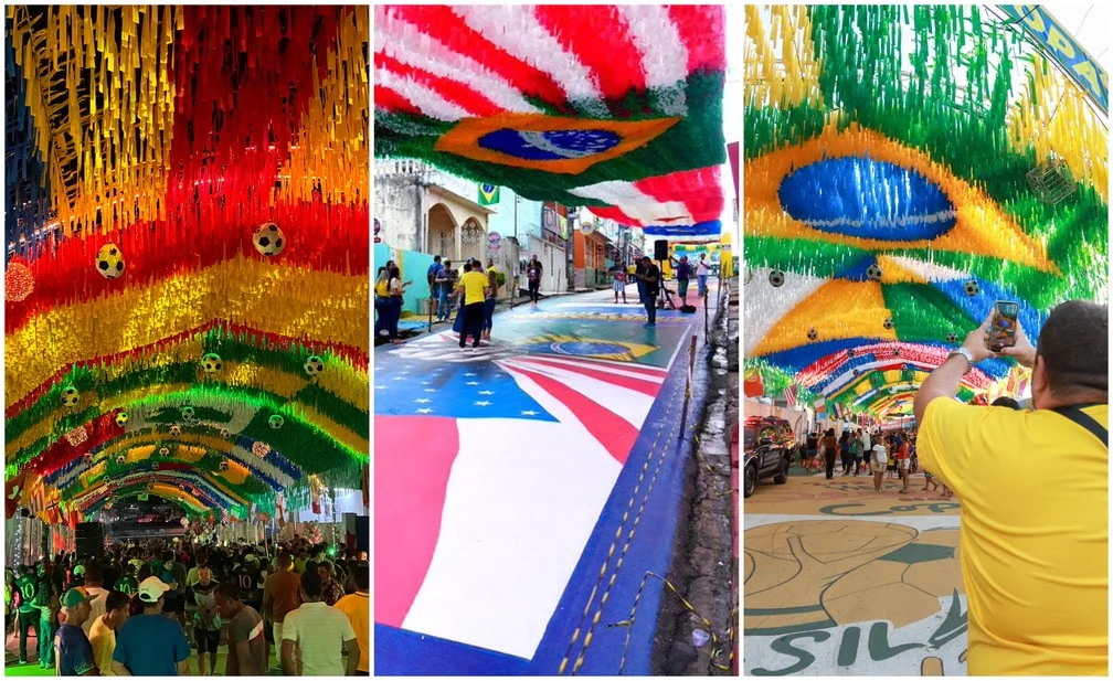 Ruas da Copa Manaus enfeitando a Rua 3