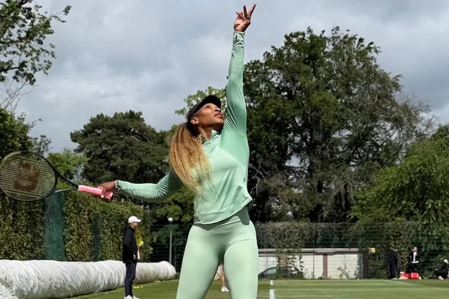 Foto de treino para retorno de Serena