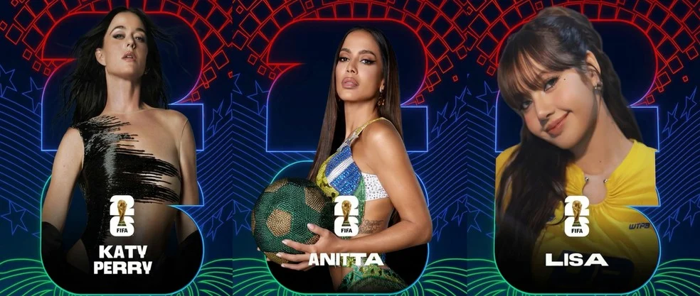 Anitta, Lisa e Katy Perry no Show de abertura