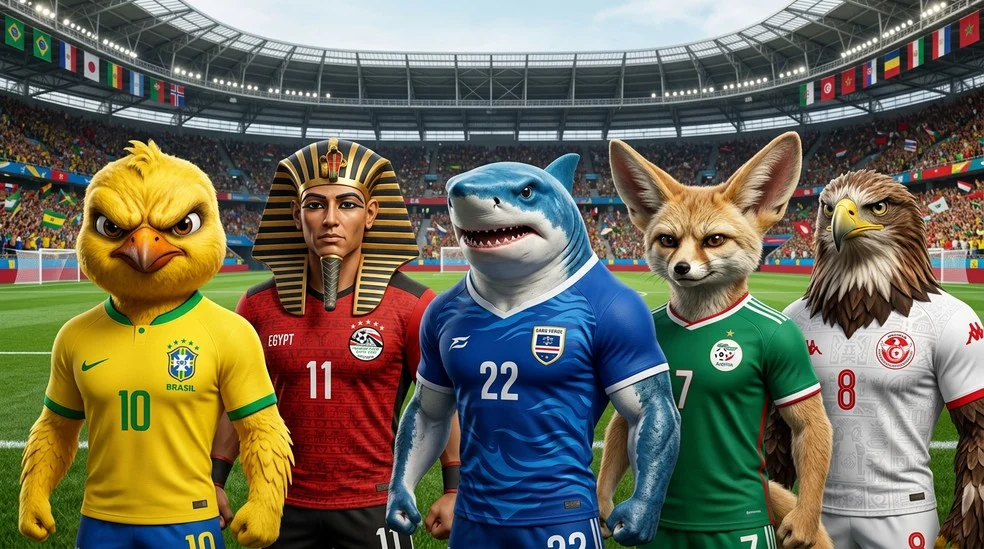 Apelidos das seleções — ilustração das equipes