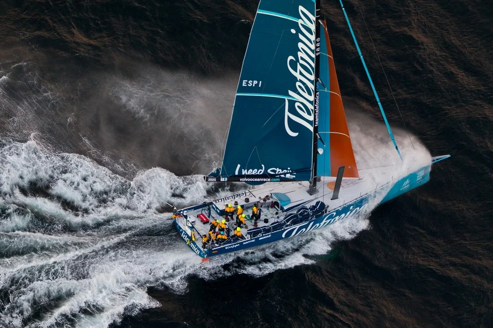 Equipe em Itajaí durante anúncio da The Ocean Race 2027