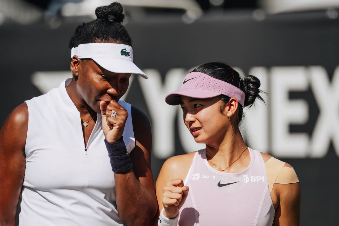 Venus e Eala em quadra