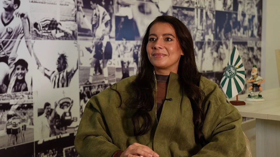 Presidente do Coritiba Marianna Libano em entrevista