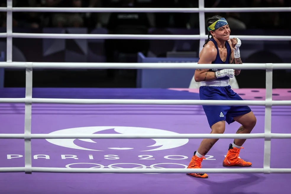Bia Ferreira boxe em ação na etapa da China