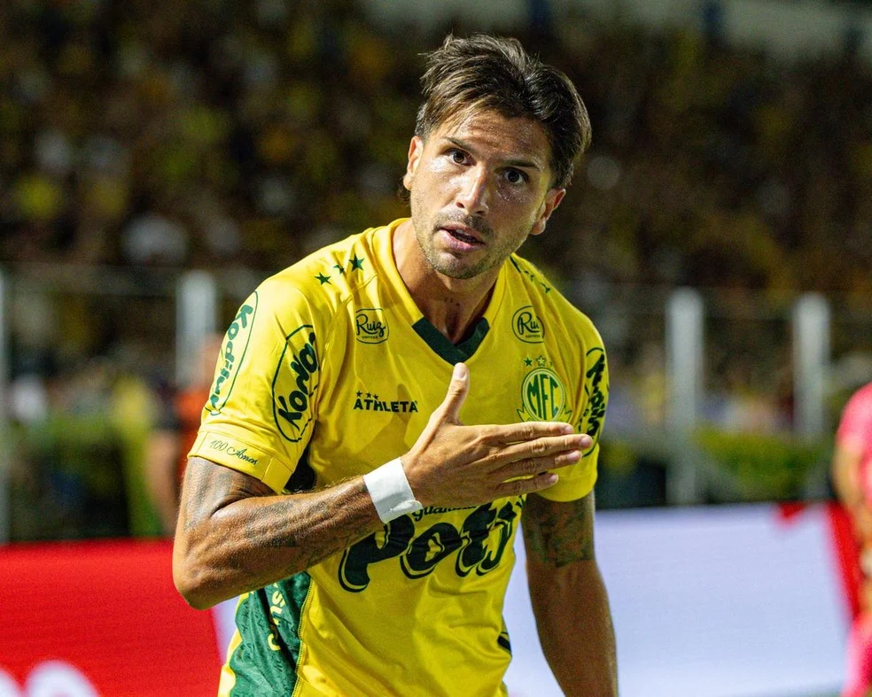 Lucas Mugni Ceará comemorando gol pelo Mirassol