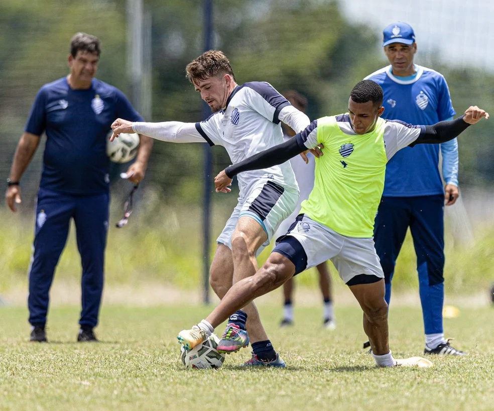 Jogadores do CSA antes da CSA última rodada