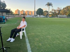 Karen Cristina em treino pelo Atlético-MG