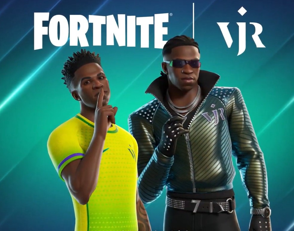 Vini Jr Fortnite em skin oficial no jogo