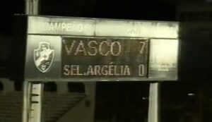 Placar Vasco 7 a 0 em São Januário