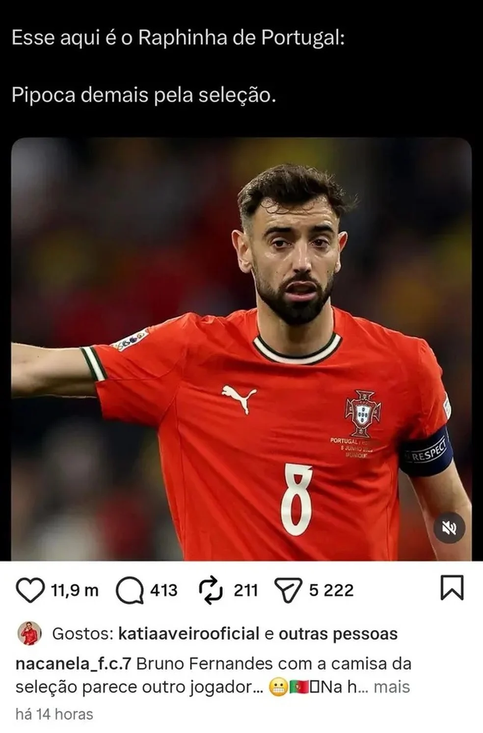 Irmã de Cristiano Ronaldo curte publicação criticando meia de Portugal