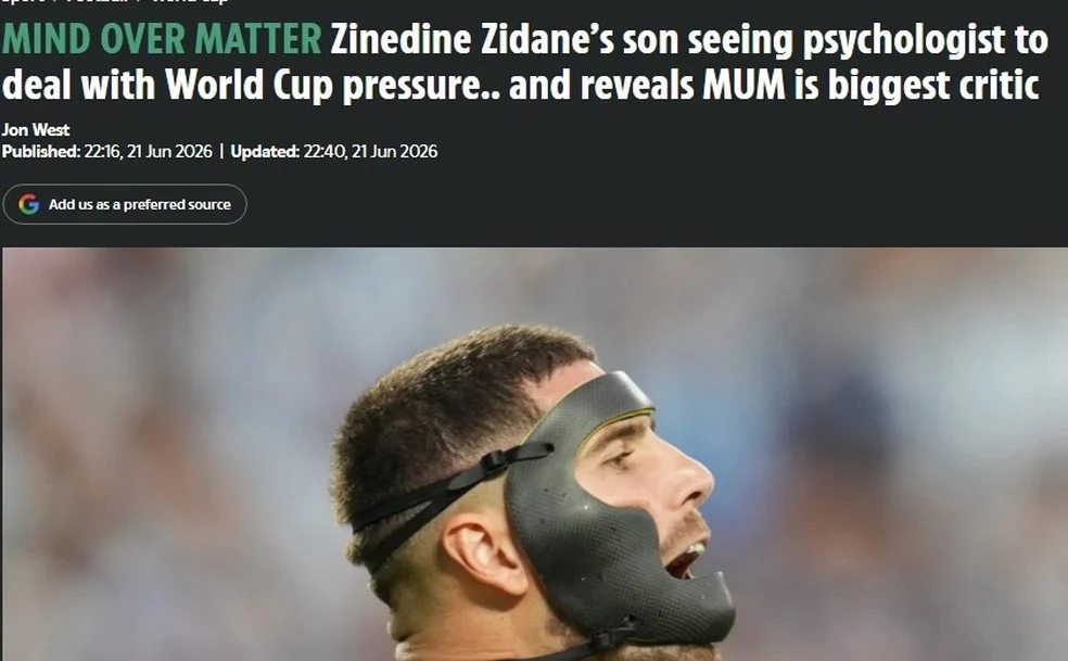 Luca Zidane em ação pela Argélia