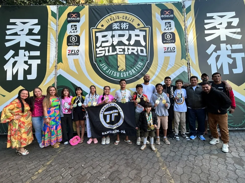 Atletas de Santarém em competição de Jiu-Jitsu
