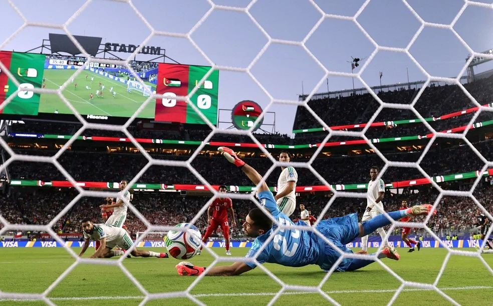 Luca Zidane durante partida entre Argélia e Jordânia