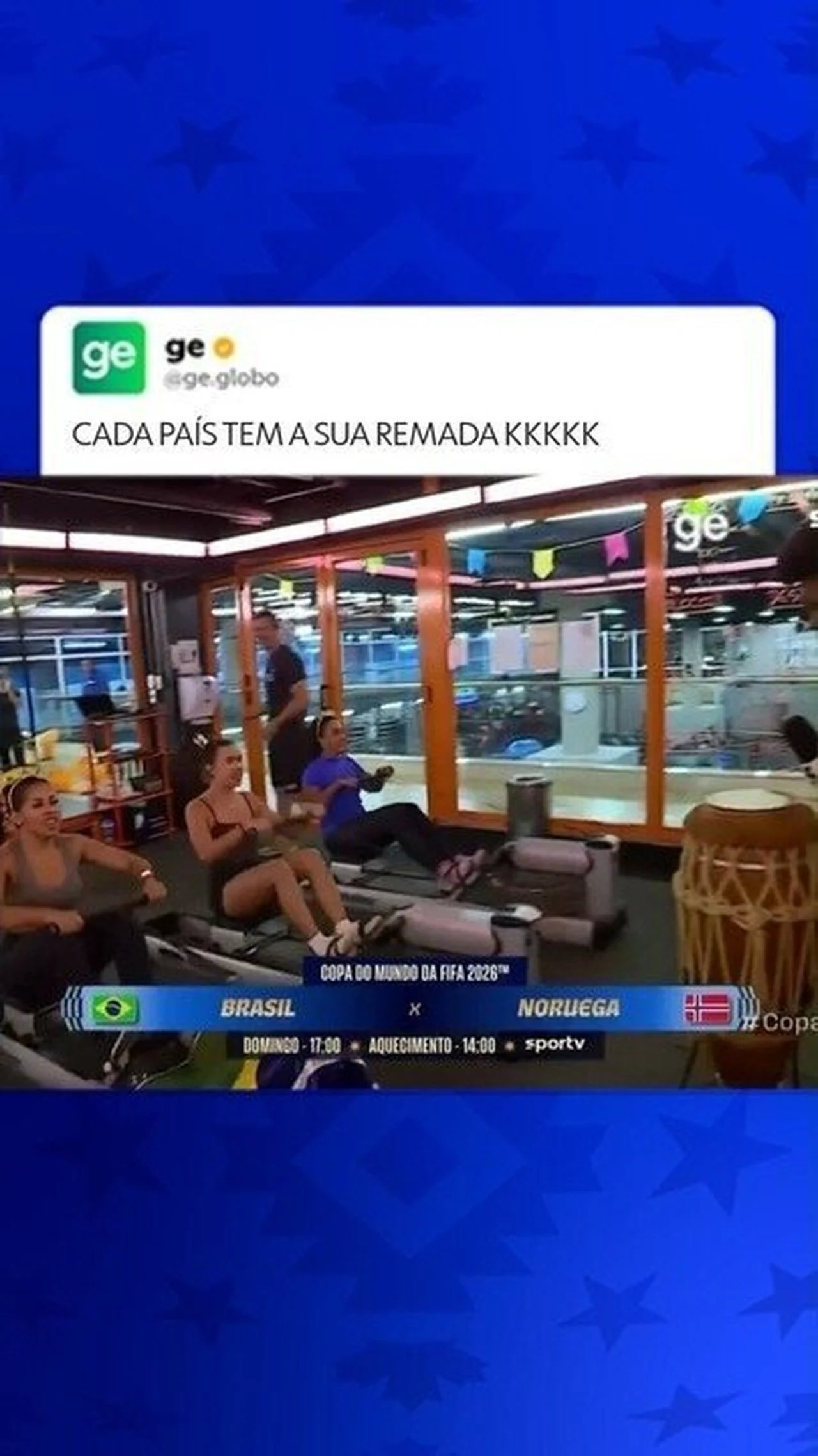 Torcida norueguesa em remada — brasileiros provocam Noruega