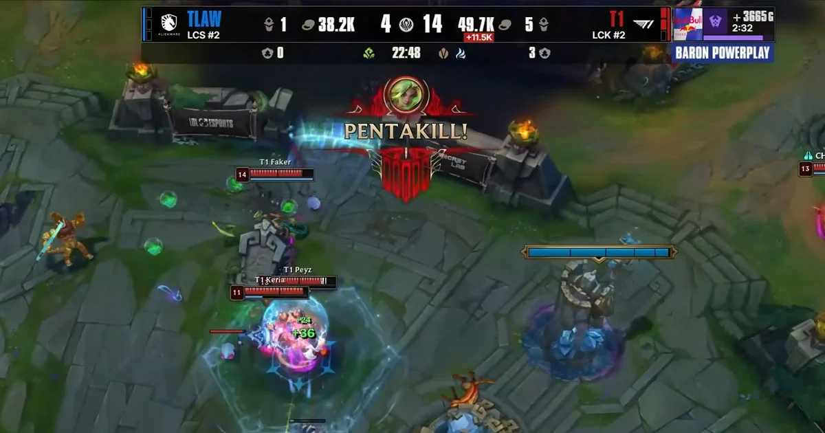 Peyz pentakill MSI em partida da T1