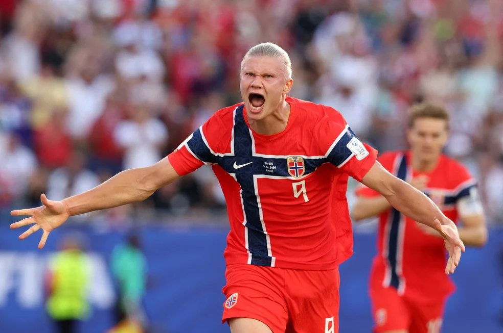 Velocidade de Haaland em jogo contra o Iraque