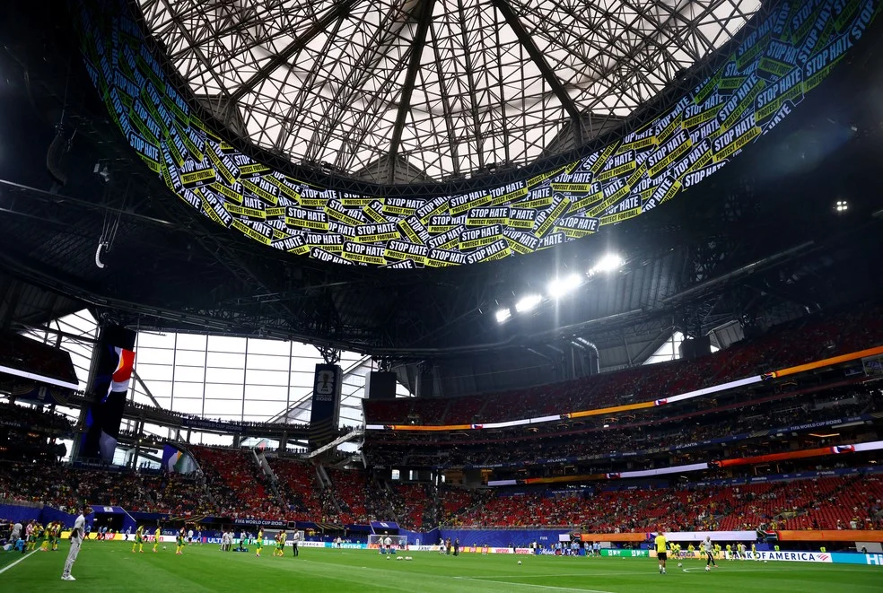 Argentina x Egito no estádio de Atlanta