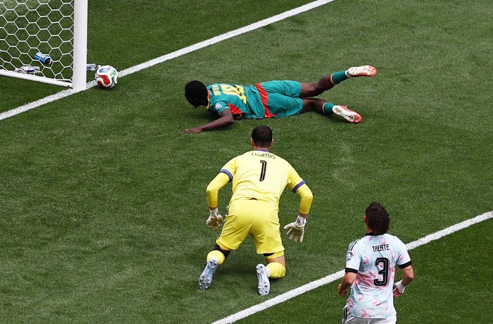 Gol perdido por Senegal em lance com Ismaïla Sarr contra a Bélgica