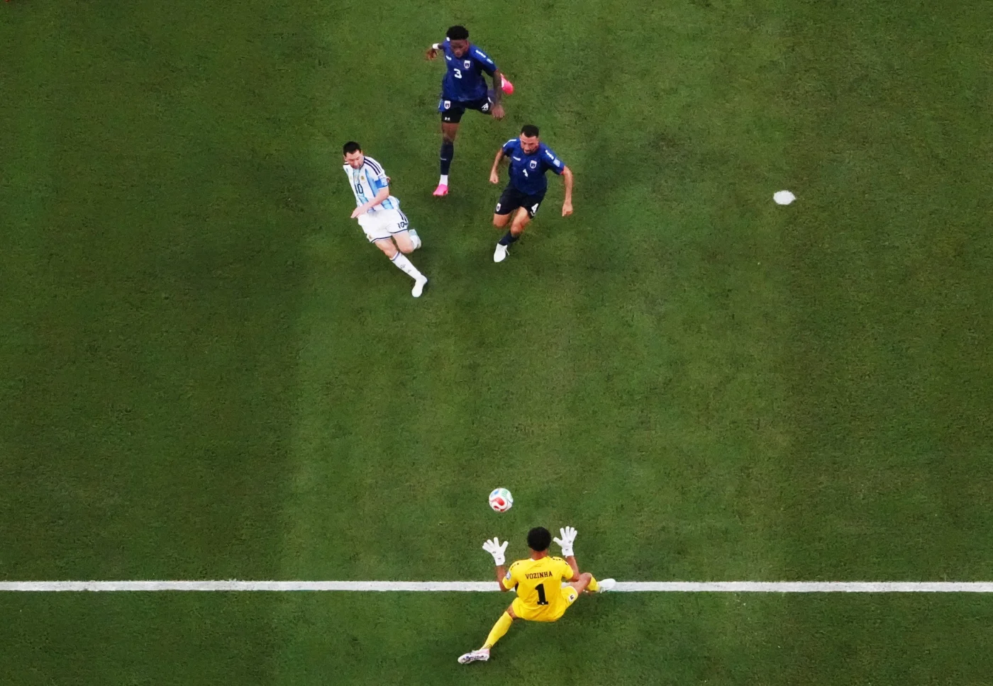 Cabo Verde celebra gol contra Argentina