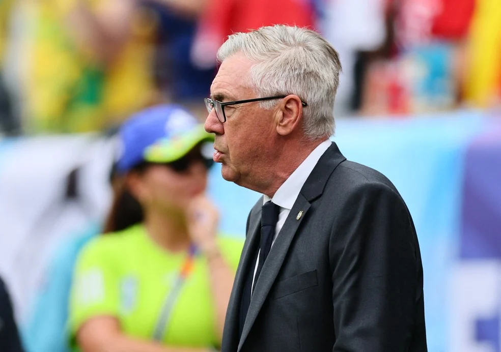 Carlo Ancelotti antes de Brasil x Noruega — Ancelotti na Seleção