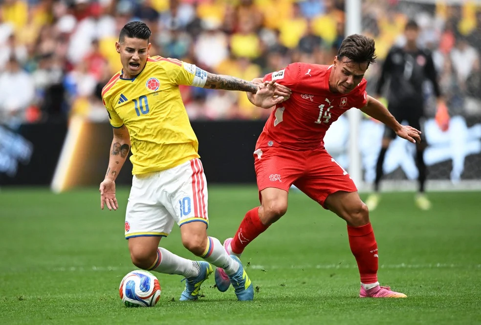 James Rodríguez em campo pela seleção da Colômbia