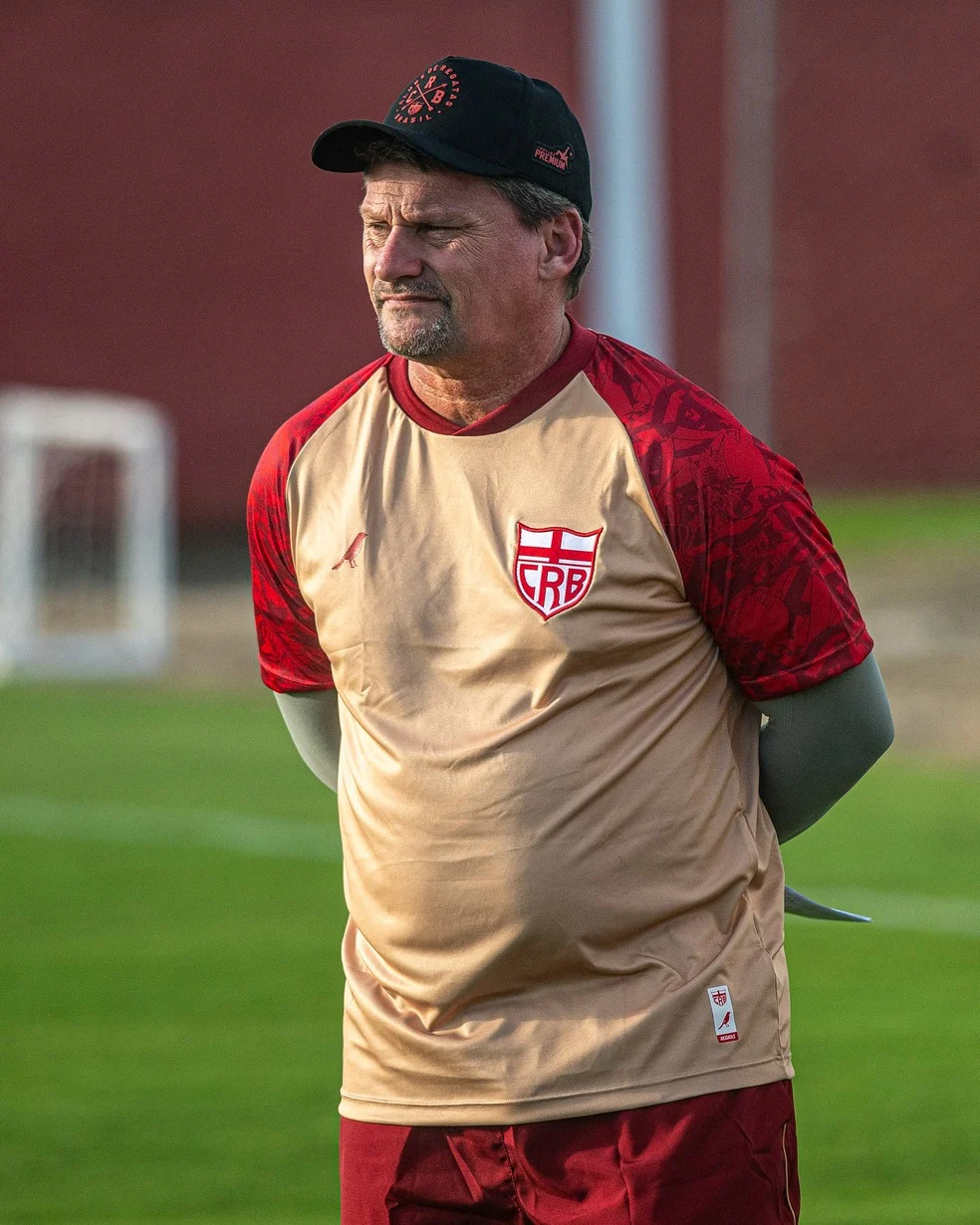 Fábio Matias no CRB durante treino no CT Ninho do Galo