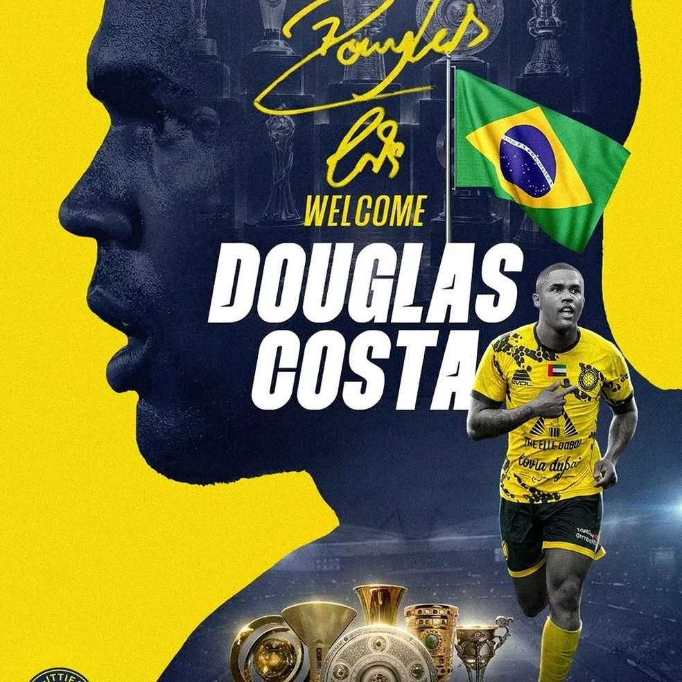 Douglas Costa anunciado pelo Al-Ittifaq