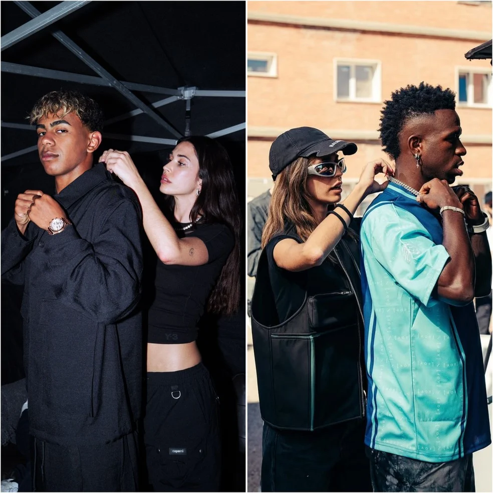 Ana Sotillo com jogadores — personal stylist Ana Sotillo