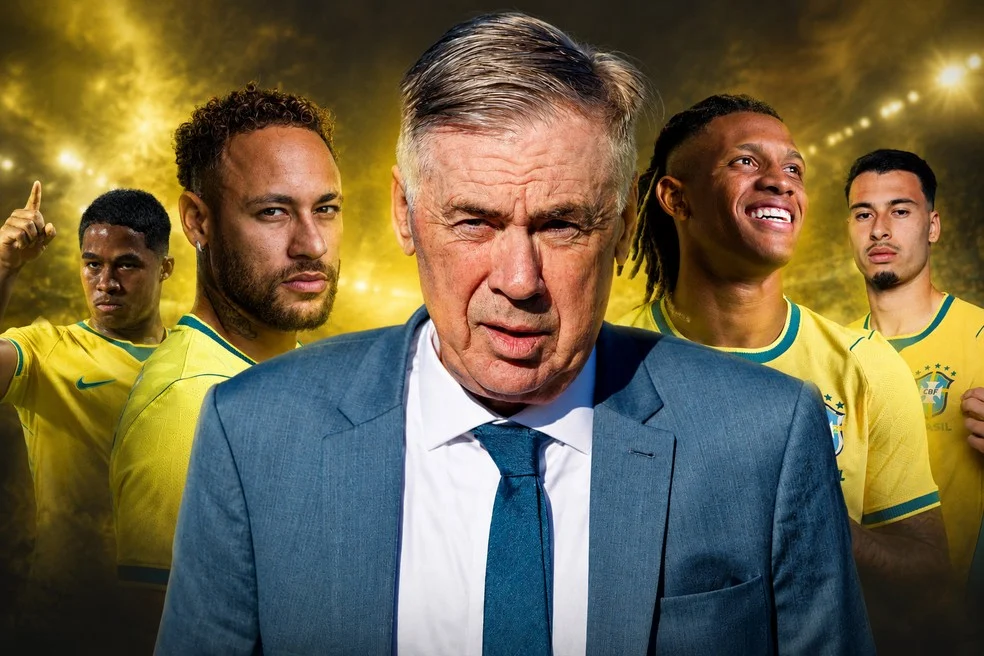 Montagem do time do Brasil para Brasil x Noruega — time do Brasil