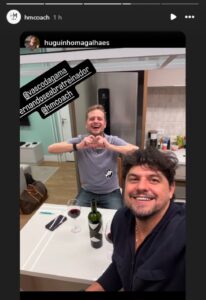 Empresário com treinador — Fernando Seabra no Vasco em foto divulgada