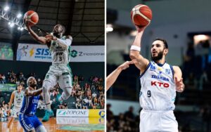 Dontell Brite e Danilo Fuzaro no Mogi Basquete