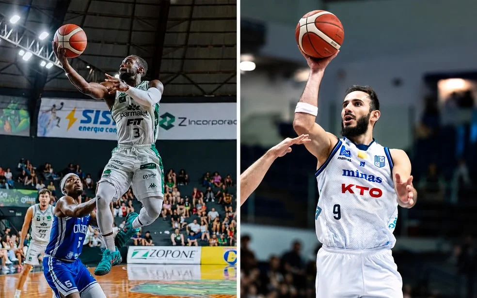 Dontell Brite e Danilo Fuzaro no Mogi Basquete
