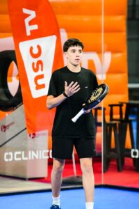 Atletas durante o Circuito Internacional de Padel em Joinville