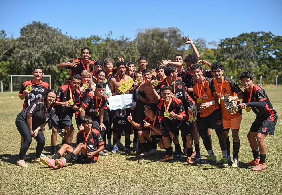 FlaPalmas comemorando o título da Copa Interestadual Sub-17