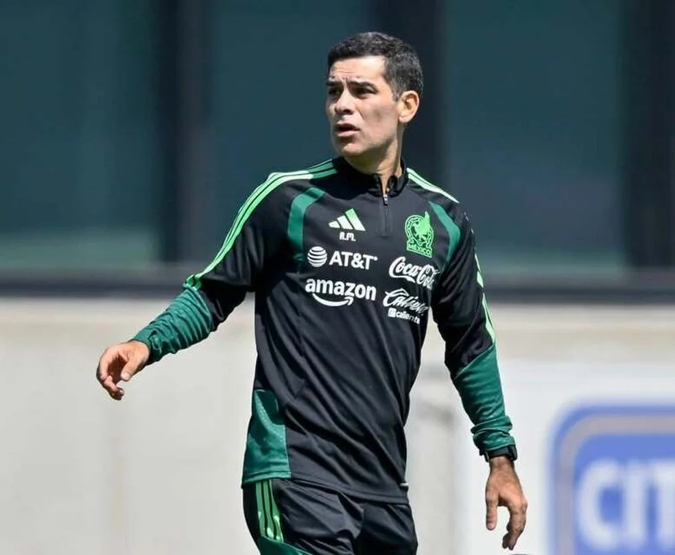 Rafa Márquez em treino da seleção mexicana