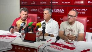 Fábio Matias CRB durante coletiva de apresentação