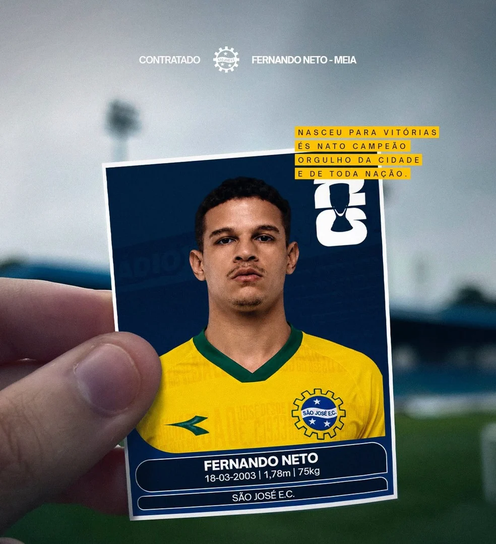Meia Fernando Neto anunciado pelo São José