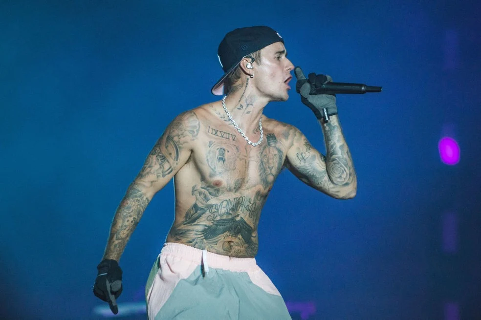 Justin Bieber na Copa: Justin Bieber em show — Foto: Joseph Okpako/WireImage/Getty Images