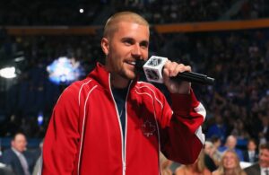 Justin Bieber no palco — Justin Bieber Copa 2026