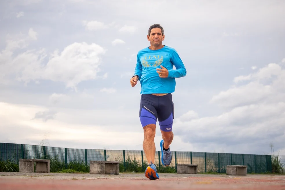 Henrique Lobo em treino solidário em Taubaté