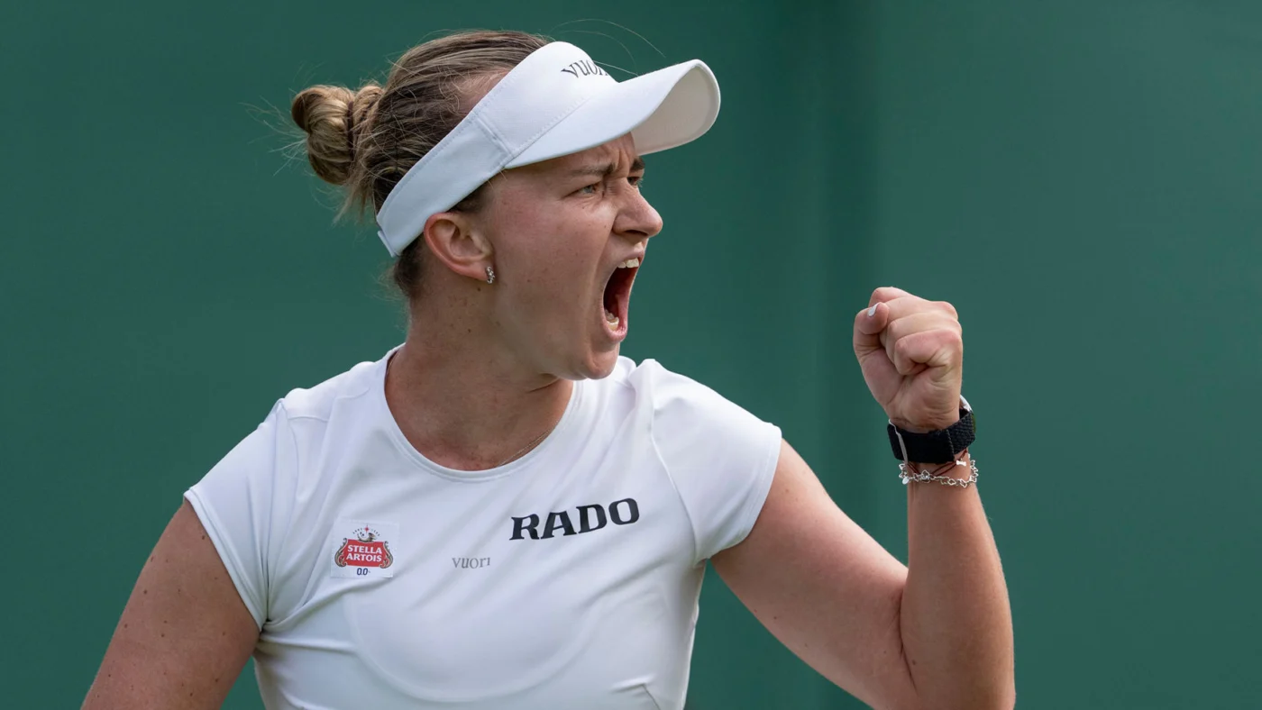 Krejcikova Wimbledon comemora a vitória