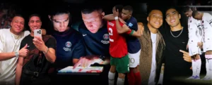 Mbappé e Hakimi em confraternização