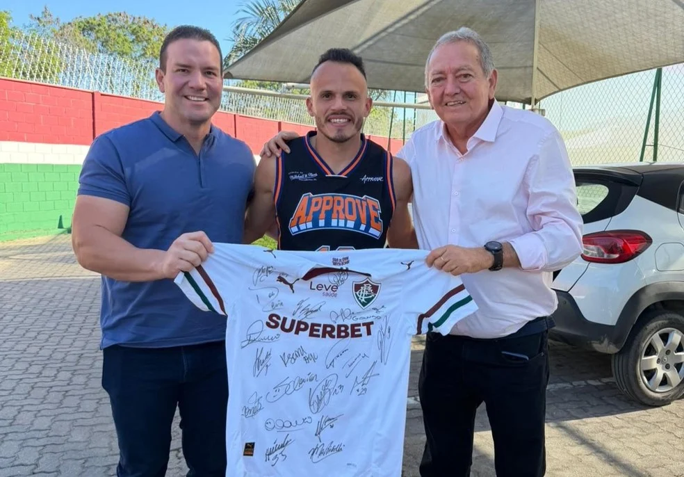 Júnior Santos e Renê: Gestão do Picos em visita ao CT