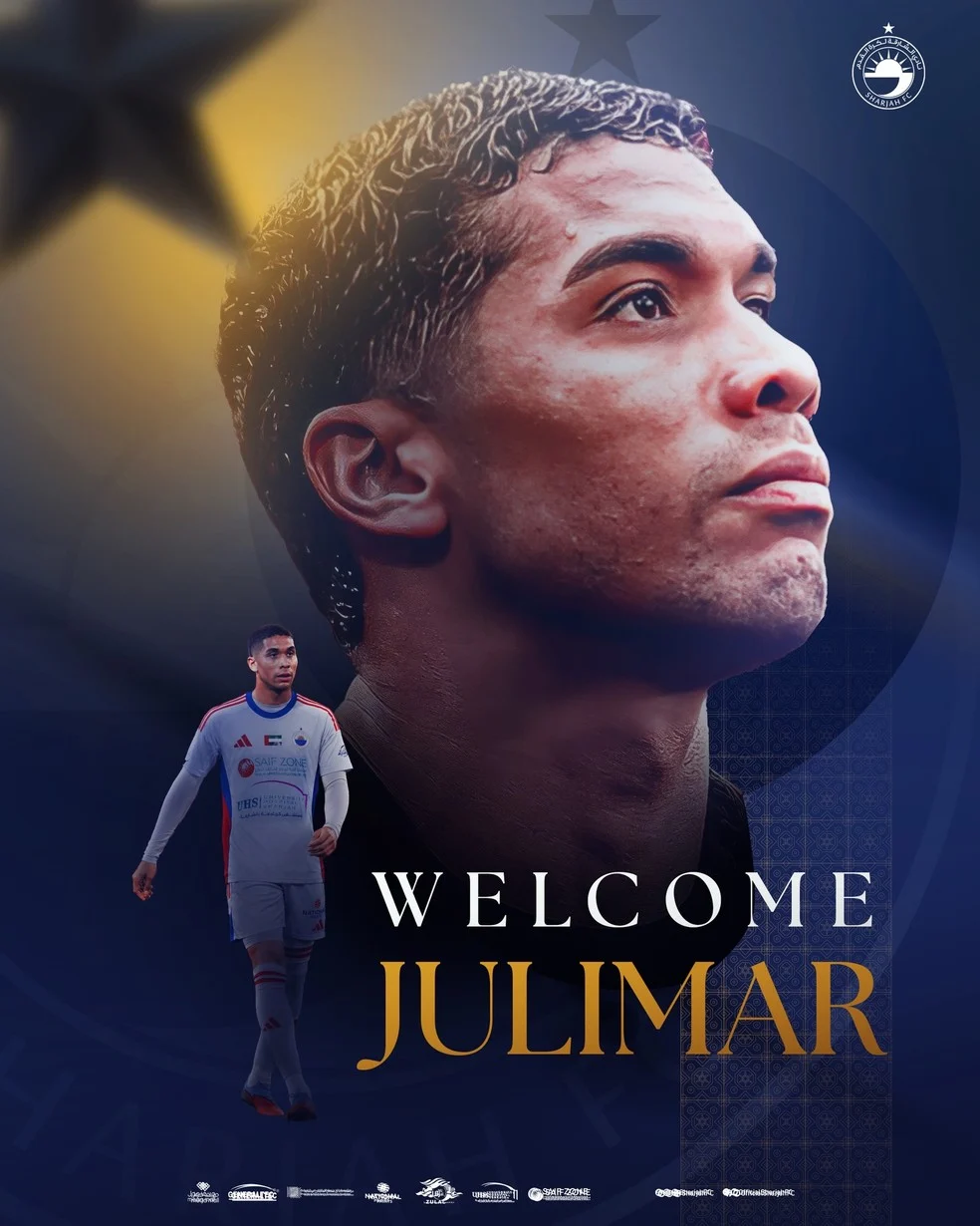 Julimar anunciado no Sharjah — saída de Julimar