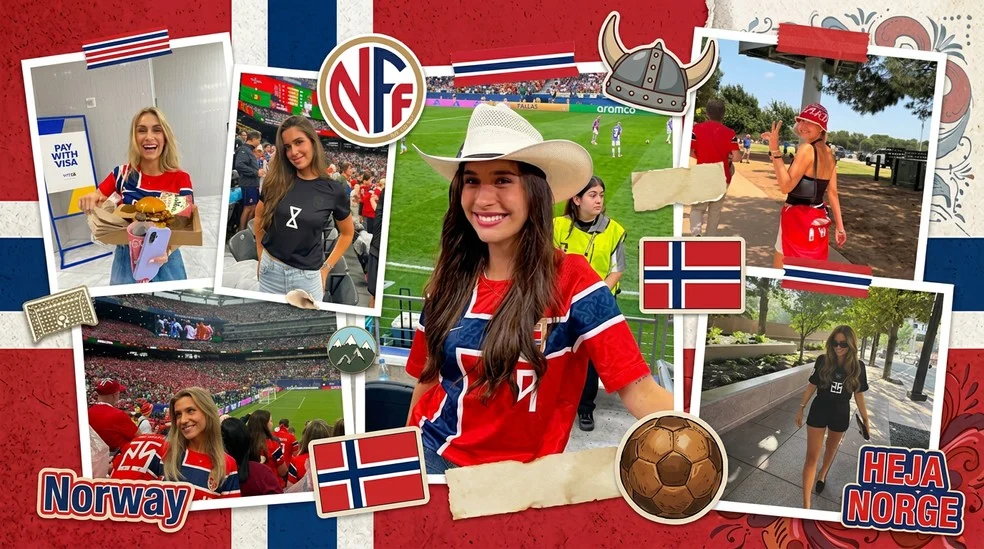 WAGs da Noruega acompanhando a seleção na Copa do Mundo